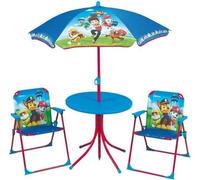 Fun House Pat Patrouille salon de jardin composé d'une table, de 2 chaises pliables et un parasol pour enfant