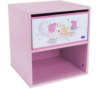 FUN HOUSE 713497 Peppa Pig Chevet/Table de Nuit avec tiroir H.36 X L. 33 X P. 30 CM pour Enfant, Blanc