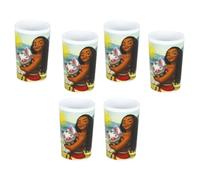 Fun House | Set 6 Gobelet Vaiana Enfant | 6 Verres Plastiques illustrés | Pour Fête d'Anniversaire, Pique Nique ou Goûter | Vaisselle Réutilisable | 220 Ml | Collection Vaiana | Idée Cadeau 36 Mois +