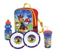 Fun House | Set Vaisselle Pat'Patrouille Enfant | Sac Isotherme + 2 Assiettes Creuses + Gourde + Gobelet avec Paille | Apprentissage Repas | Vaisselle Réutilisable et Micro-Ondable | Cadeau 36 Mois+