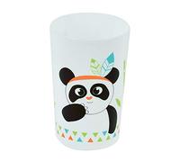 Fun House | Verre Enfant Indian Panda 220 ml | Gobelet Plastique Réutilisable Hauteur 10 cm | Collection Art de la Table Panda | Verre Repas Enfant Résistant | Idée Cadeau Dès 3 Ans