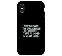 Fun I Didn't Choose the Spreadsheet Life Finance Accounting Coque pour iPhone X/XS