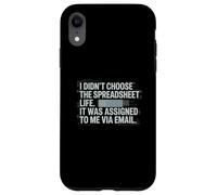 Fun I Didn't Choose the Spreadsheet Life Finance Accounting Coque pour iPhone XR