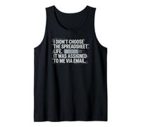 Fun I Didn't Choose the Spreadsheet Life Finance Accounting Débardeur