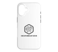 Fun I Run So My Demons Can't Catch Me Exercise Humor Design Coque pour iPhone 16