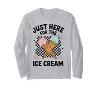 Fun Ice Cream Lover - Just Here for The Ice Cream Manche Longue
