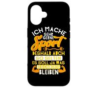 Fun J'aime vraiment faire du sport! graphique Coque pour iPhone 16