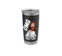 Fun Jesus OMG, ce n'est pas ce que j'ai dit Gobelet isotherme en acier inoxydable double paroi