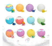 Fun Kids Bath Ball - Kit de bombe de bain 1 couleur, jouets de bain naturels sûrs avec surprises à l'intérieur, kit de jeu d'eau pour le temps familial, le jardin, la piscine, le divertissement à la