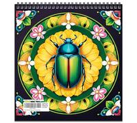 FUN LAVIE Livre de Coloriage pour Adultes 32 Mandalas, Livre de Coloriage pour Détente et Soulagement du Stress, Avec des Motifs de Mandalas, Insectes et Fleurs, Relié à Spirale（3）