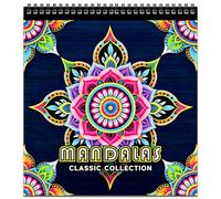 FUN LAVIE Livre de Coloriage pour Adultes - 32 Mandalas Relaxants, Adolescents et Adultes, Designs Pleine Conscience et Réduction du Stress - Cahier de Coloriage Anti-Stress - Reliure Spirale（1）