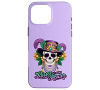 Fun Mardi Sugar Skull Laissez Le Bon Temps Rouler Coque pour iPhone 16 Pro Max
