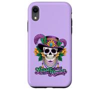 Fun Mardi Sugar Skull Laissez Le Bon Temps Rouler Coque pour iPhone XR