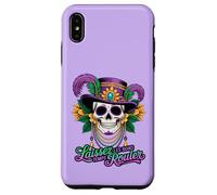 Fun Mardi Sugar Skull Laissez Le Bon Temps Rouler Coque pour iPhone XS Max