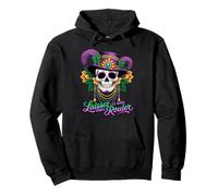 Fun Mardi Sugar Skull Laissez Le Bon Temps Rouler Sweat à Capuche