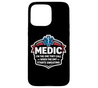 Fun Medic, C'est Moi qu'ils appellent Quand l'ambulancier Commence à transpirer Coque pour iPhone 15 Pro Max