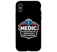 Fun Medic, C'est Moi qu'ils appellent Quand l'ambulancier Commence à transpirer Coque pour iPhone X/XS