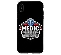 Fun Medic, C'est Moi qu'ils appellent Quand l'ambulancier Commence à transpirer Coque pour iPhone XS Max