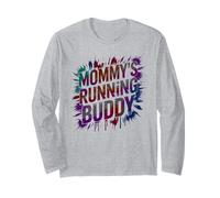 Fun Mommy's Running Buddy Mom Mom Half Marathon Muddy Princess Manche Longue