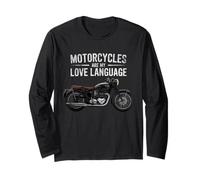 Fun Motorcycles Are My Love Language Design for Men, Women Manche Longue