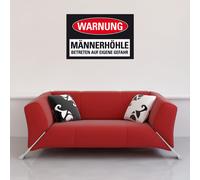 Fun - Poster - Caverne des hommes - Avertissement + 1 sur-poster de taille 61x91,5cm