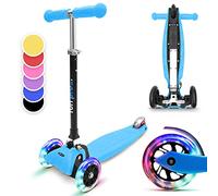 Fun Pro One Trottinette Enfant 3 Roues, Garçons et Filles 3-6 Ans, Direction par Gravité, Roues LED Lumineuses, Patinette Pliable Réglable