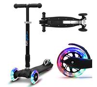 Fun Pro Two Trottinette Enfants 6 Ans, Préscolaire à 80KG, Premium et Sûre, Roues LED, Pliable, Revendeur de Hambourg, Garantie Étendue