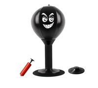 Fun Punch Rage Bag, Punching Ball, Sac De Frappe Debout, Mini Sac De Frappe DeTable Anti-Stress, avec Une Forte Ventouse, pour Adultes, Enfants,Noir