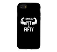Fun Putting The Fit in Fifty 50th Birthday Workout Design Coque pour iPhone SE (2020) / 7/8
