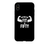 Fun Putting The Fit in Fifty 50th Birthday Workout Design Coque pour iPhone XS Max