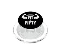 Fun Putting The Fit in Fifty 50th Birthday Workout Design PopSockets PopGrip pour MagSafe