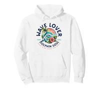 Fun Ride Waves Surfer Ocean Dolphin Love Hawaiian Surfer Amateur de Surf Sweat à Capuche
