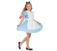 Fun Shack Alice au Pays des Merveilles Enfant, Costume Conte Halloween | Robe Bleue, Tablier Blanc & Serre-tête, Look de Conte de Fées, Parfait pour Halloween, Idéal pour les Jeux de Rôle