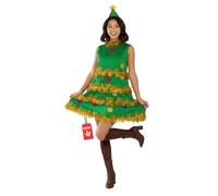 Fun Shack- Christmas Tree Lady Costume, Femme, FN4233, Vert, S
