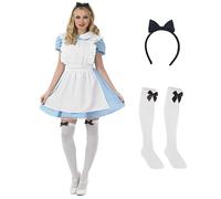 Fun Shack Costume Aventurière Merveilles, Déguisement Alice Adulte, Robe Carnaval Femme, XL