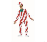 Fun Shack Costume Bonbon Sucre d'Orge Homme, Déguisement Noël Homme, Tenue Festive 2025 L