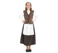 Fun Shack Costume Enfant Médiéval, Déguisement Paysan et Femme de Ménage, Robe Provencale, Carnaval, M