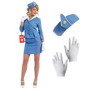 Fun Shack Costume Hôtesse de l'Air Femme, Déguisement Carnaval Halloween Adulte, M