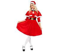 Fun Shack Costume Mère Noël Femme, Robe Déguisement Noël, Tenue Festive Hiver, S