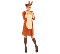 Fun Shack Costume Renne Femme, Déguisement Noël Adulte, Tenue Festive Renne, Déguisement Hiver Femme, L