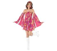 Fun Shack Déguisement Hippie Femme, Costume Années 70, Robe Vintage, Tenue Rétro, Idéal pour Fêtes, XL