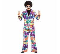Fun Shack Déguisement Hippie Homme, Costume Années 60-70, Tenue Groovy Carnaval Vintage, M