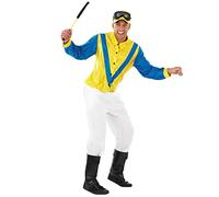 Fun Shack Deguisement Jockey Adulte, Costume Jockey Homme, Deguisement Cheval Adulte, Déguisement Equitation, Costume Halloween Homme, Déguisement Carnaval XL