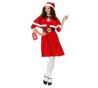 Fun Shack Costume Mère Noël Femme, Robe Déguisement Noël, Tenue Festive Hiver, S