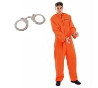 Fun Shack Déguisement Prisonnier Homme, Costume Halloween Combinaison Prisonnier, Tenue Détention Homme, L L
