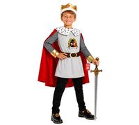 Fun Shack Deguisement Roi Garcon, Costume Roi Halloween Garcon | Cape, Tunique, Ceinture & Couronne, Style Souverain Élégant, À Enfiler, Parfait pour Halloween, Idéal pour les Jeux de Rôle