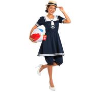 Fun Shack Deguisement Victorien Femme, Costume Baigneuse Halloween | Robe, Bloomer Assorti & Chapeau, Look Victorien d'Antan, À Enfiler, Parfait pour Halloween, Idéal pour se Déguiser