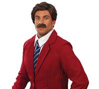 Fun Shack Femme Nachrichtensprecher Perücke Und Schnurrbart Perruque de Costume Not Applicable, Nachrichtensprecher Perücke Und Schnurrbart, One Size