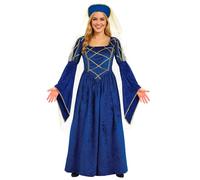 Fun Shack Robe Médiévale Femme, Costume Carnaval Déguisement Moyen Âge, Tenue Historique Femme, S
