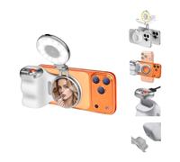Fun Shot Poignée pour smartphone et lampe à selfie magnétique C03, poignée d'appareil photo de téléphone avec charge USB-C amovible, télécommande Bluetooth, poignée de téléphone portable pour prendre